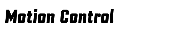 Motion Control font