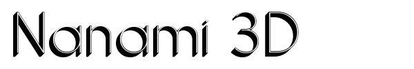 Nanami 3D font