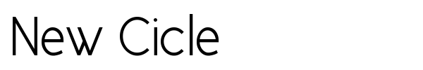 New Cicle font