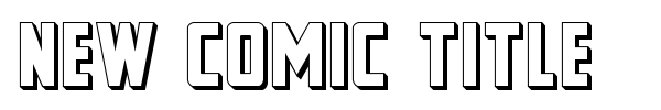 New Comic Title font preview
