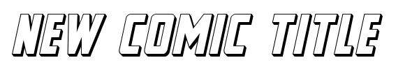 New Comic Title font preview