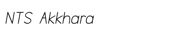 NTS Akkhara font preview