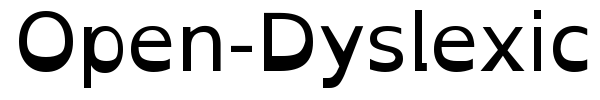 Open-Dyslexic font