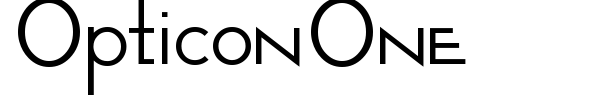 Opticon One font preview