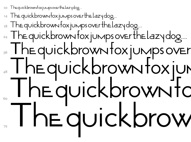 Opticon One font waterfall