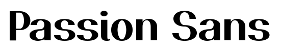 Passion Sans font preview