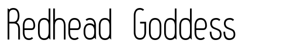 Redhead Goddess font