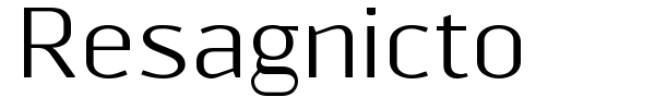 Resagnicto font preview