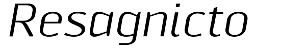 Resagnicto font preview