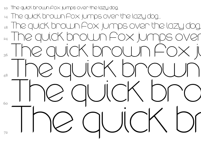 Rounded font waterfall