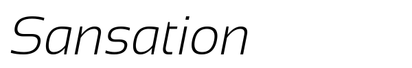 Sansation font preview
