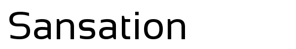 Sansation font preview