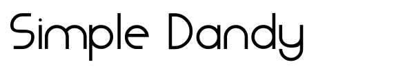 Simple Dandy font