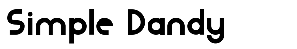 Simple Dandy font preview