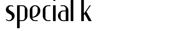 Special K font preview