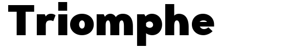 Triomphe font preview