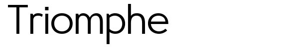 Triomphe font preview