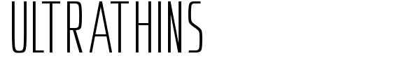 Ultrathins font