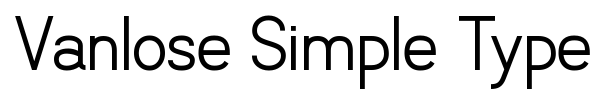 Vanlose Simple Type font