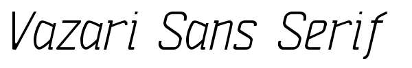 Vazari Sans Serif font preview