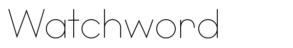 Watchword font preview