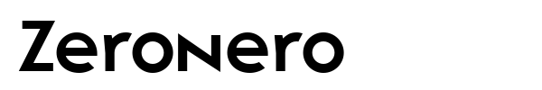Zeronero font