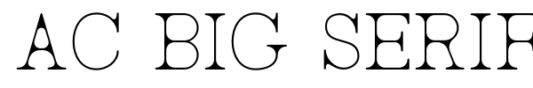 AC Big Serif font