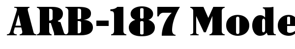 ARB-187 Modern Caps font