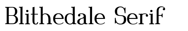 Blithedale Serif font preview