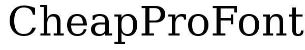 CheapProFonts Serif Pro font