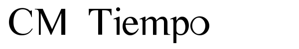 CM Tiempo font preview