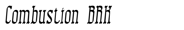 Combustion BRK font preview