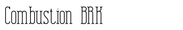 Combustion BRK font preview