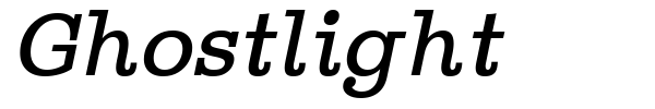 Ghostlight font preview