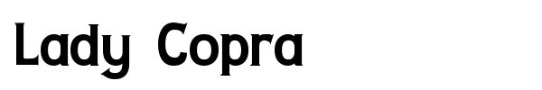Lady Copra font preview
