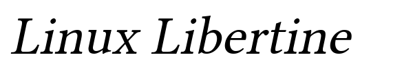 Linux Libertine font preview