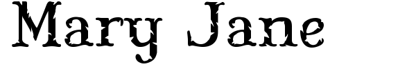 Mary Jane font preview
