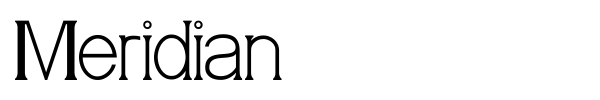Meridian font