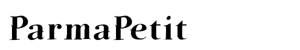ParmaPetit font preview