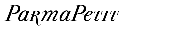 ParmaPetit font preview