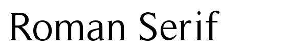 Roman Serif font