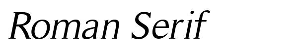 Roman Serif font preview
