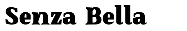 Senza Bella font preview