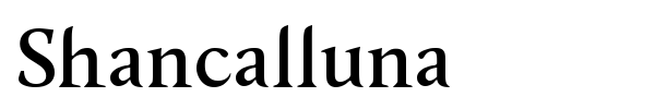 Shancalluna font preview