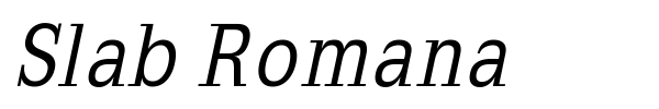Slab Romana font preview