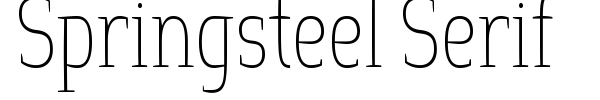 Springsteel Serif font
