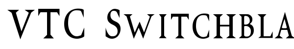 VTC Switchblade Romance font