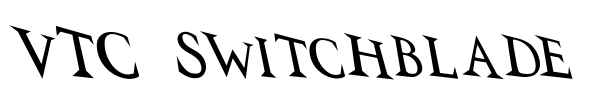 VTC Switchblade Romance font preview