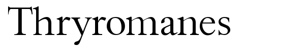 Thryromanes font