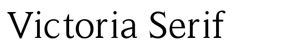 Victoria Serif font
